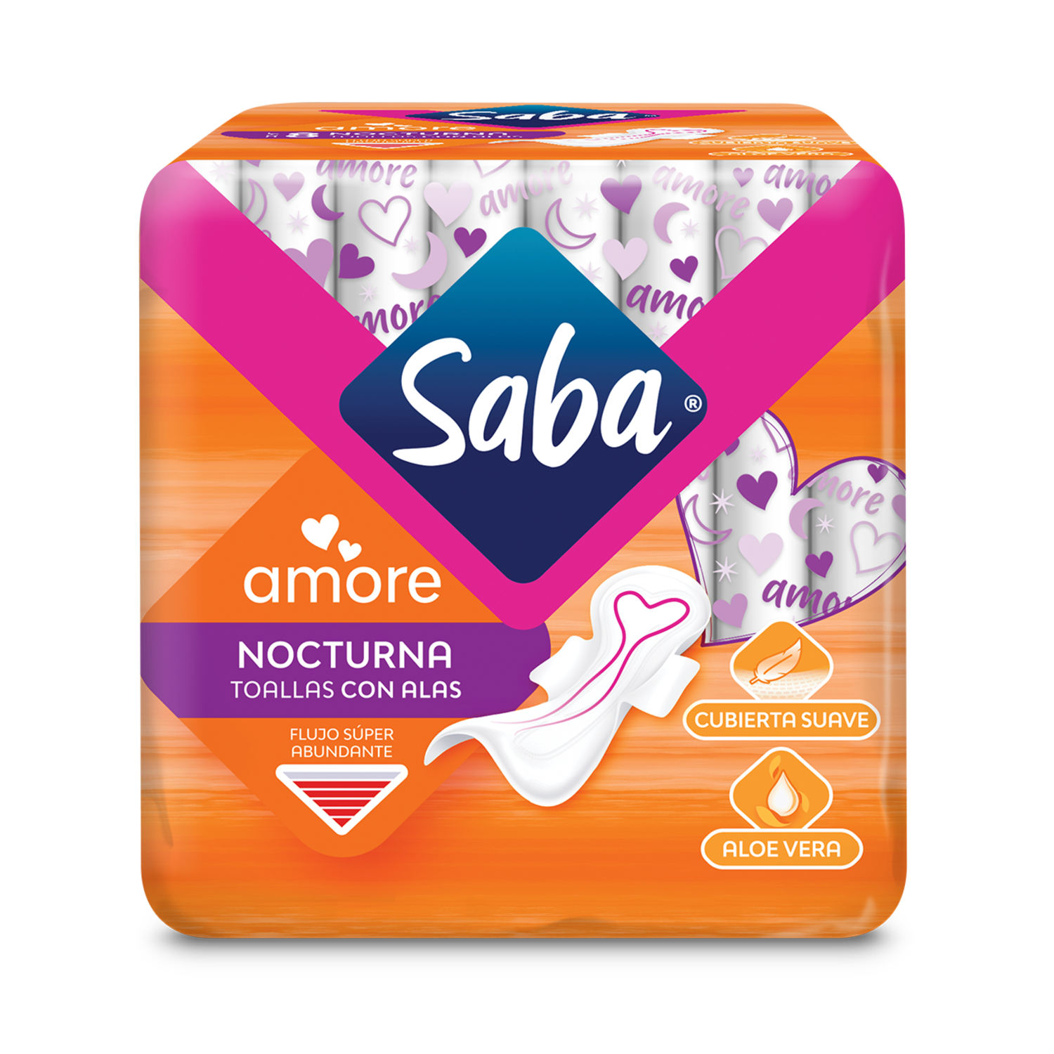 Saba® Amore® Toallas Nocturnas con alas