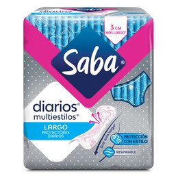 Saba® Protectores diarios Multiestilos Largo
