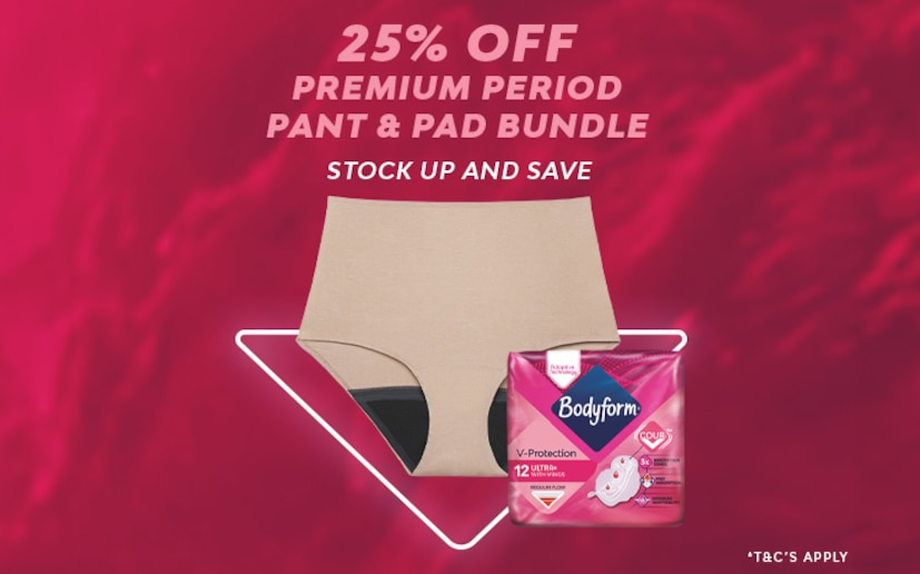 Premium Bundle - 25% off premium period pant and pad bundle, stock up and save