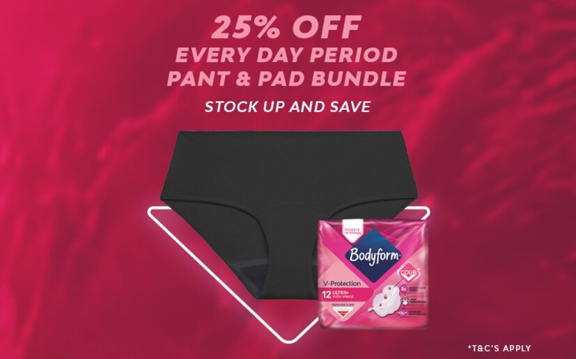 Good day Bundle - 1 pair of Bodyform period pant three packs of Bodyform Ultra Period Pads