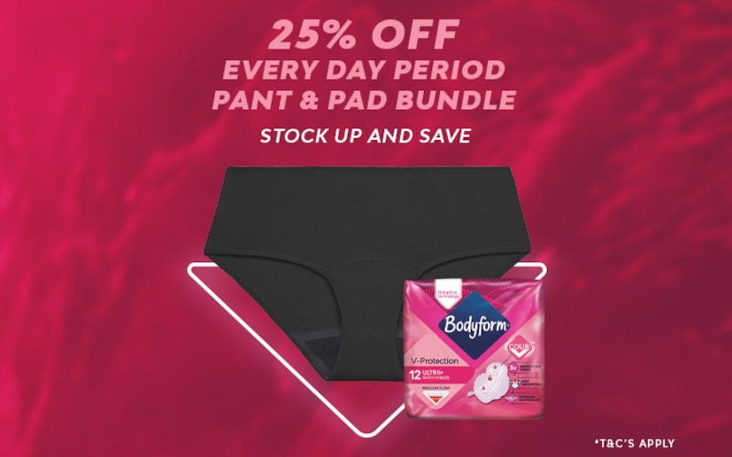 Good day Bundle - 1 pair of Bodyform period pant three packs of Bodyform Ultra Period Pads