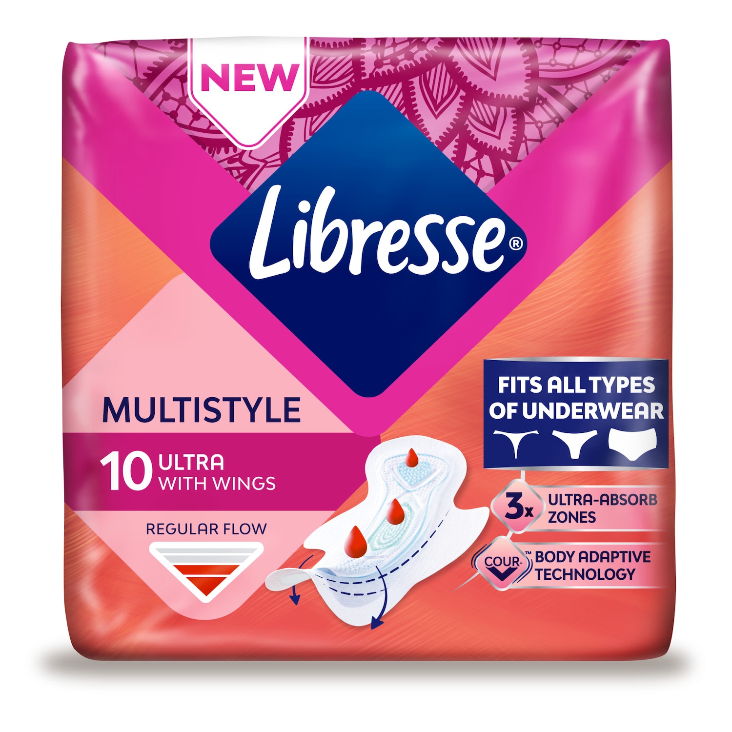 Arw Libresse Multistyle With Wings Pack X10 Ultra Pads