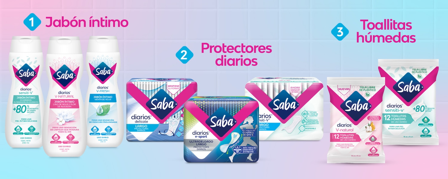 Jabon intimo, protectores diarios, toallitas intimas