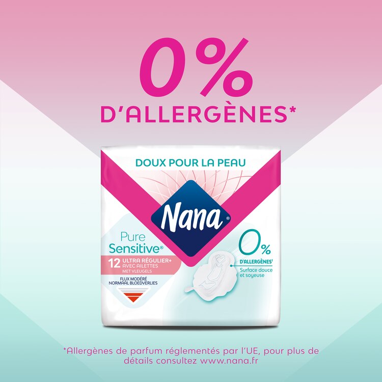 Claim Allergens Nana Puresensitive Femcare Pad Ultra Regulier X14 Region South West