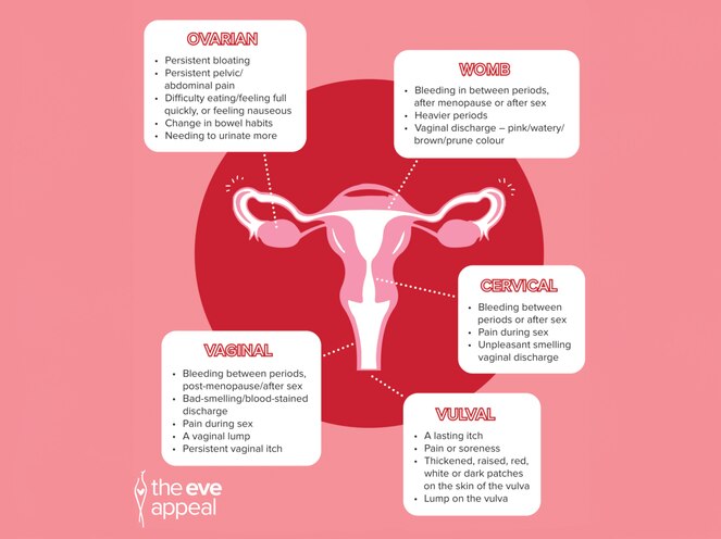 The 5 types of Gynaecological Cancers and their symptoms with The Eve ...